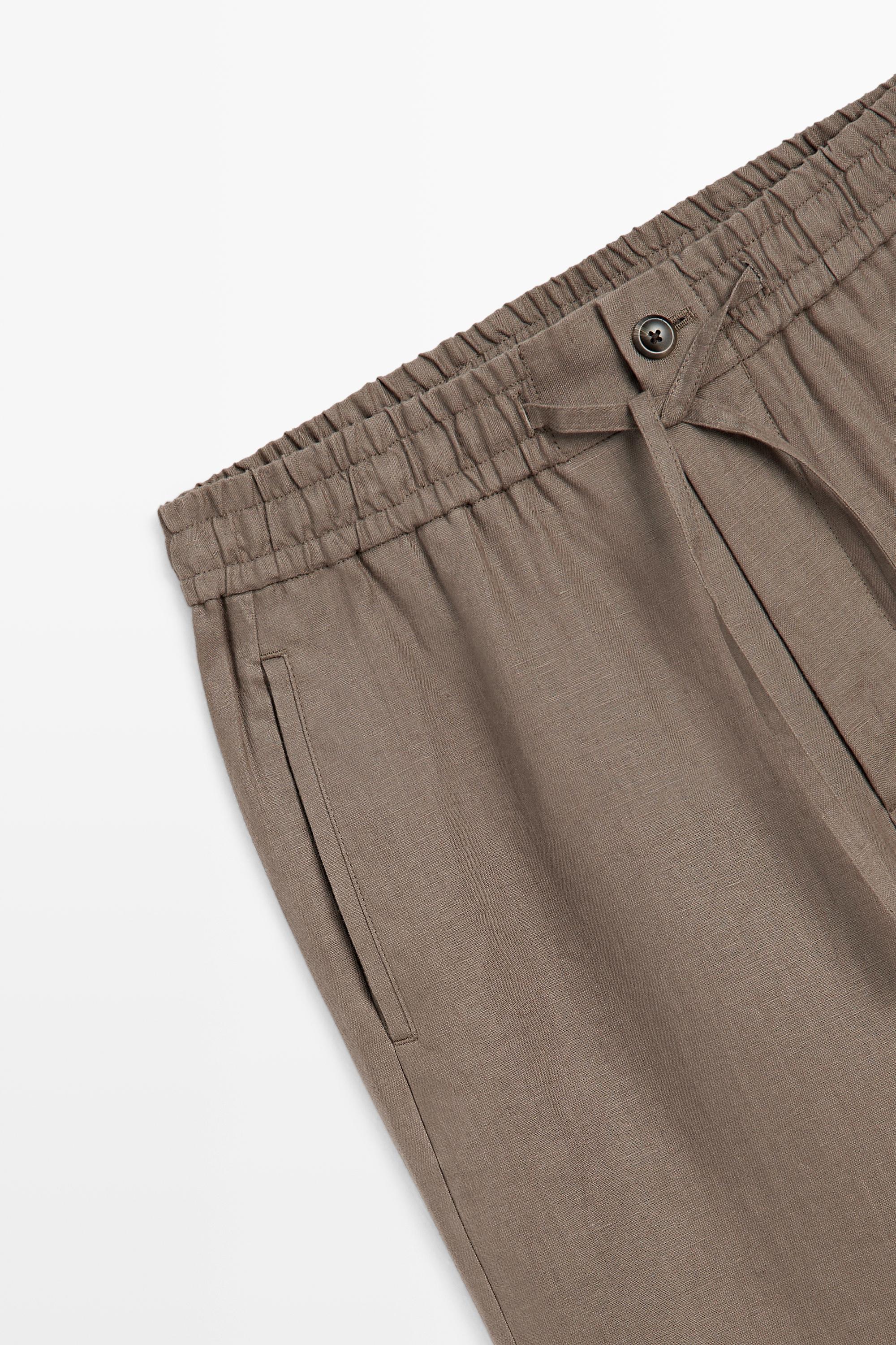 100% linen relaxed fit pants